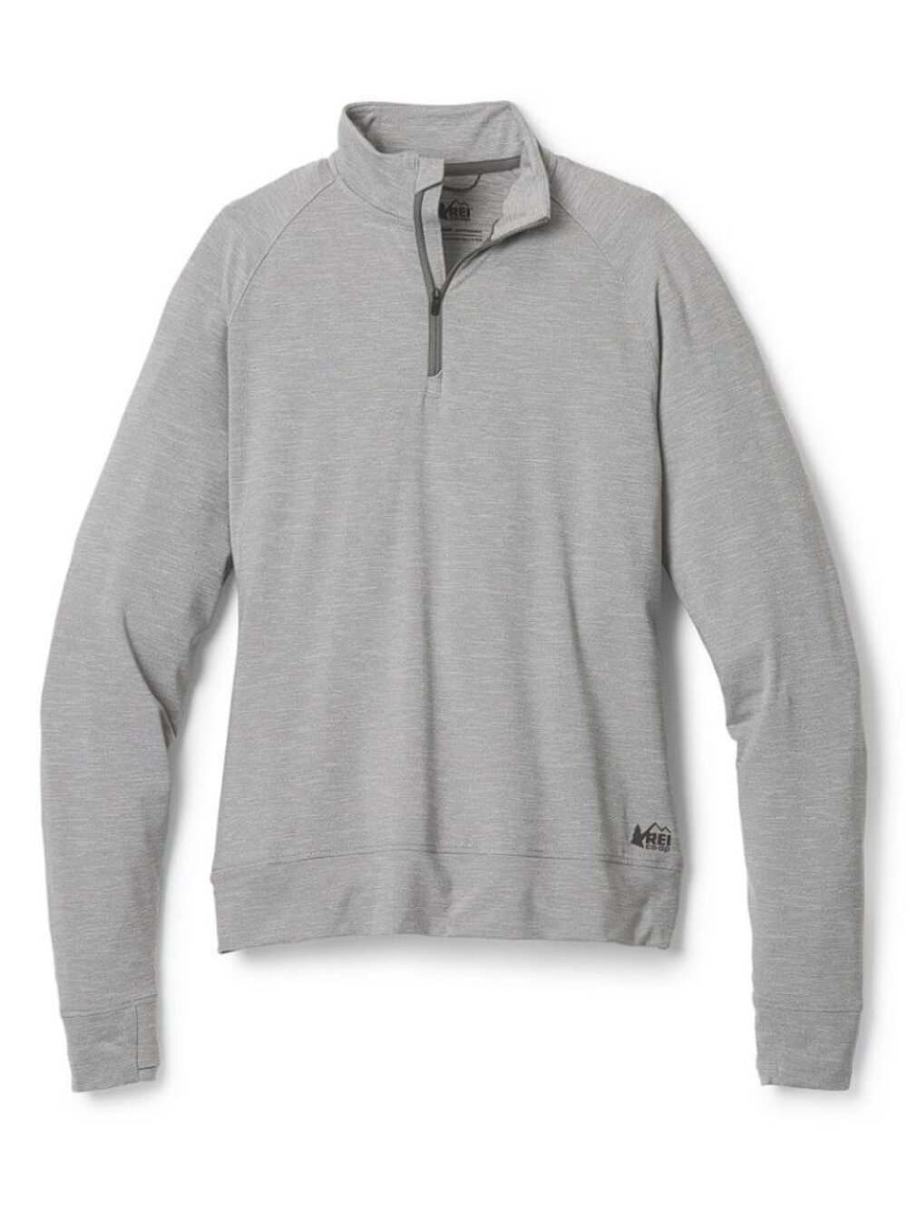 REI CO-OP Women's Active Pursuits Long-Sleeve Quarter-Zip Pullover S in Gray